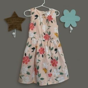 Carter’s Floral Coral Pink Dress Girls 5